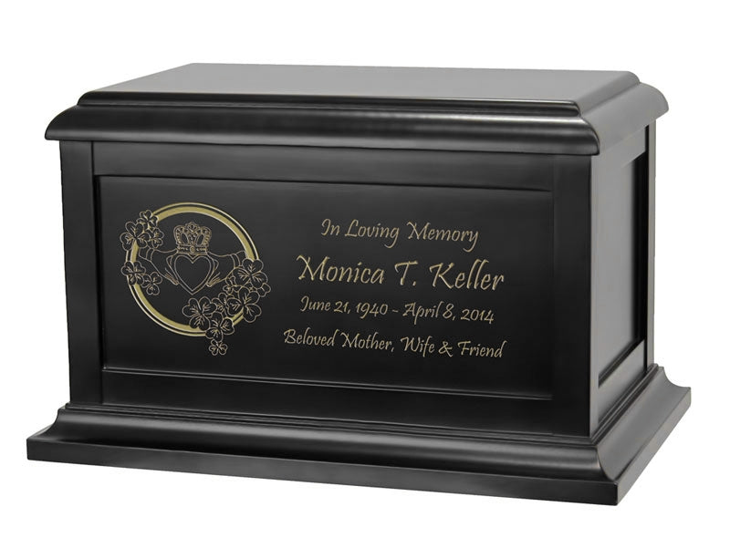 Claddagh & Shamrocks Cremation Urn