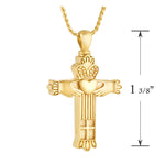 Claddagh Cross 10KT or 14KT Gold Cremation Jewelry Urn - ORDER NOW