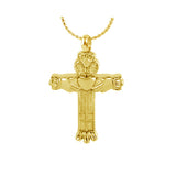 Claddagh Cross Gold Pendant Urn - Love Charms™ Option 
