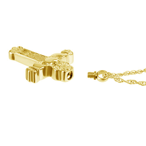 Claddagh Cross Gold Pendant Urn