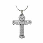 Claddagh Cross Pendant Urn - Love Charms Option