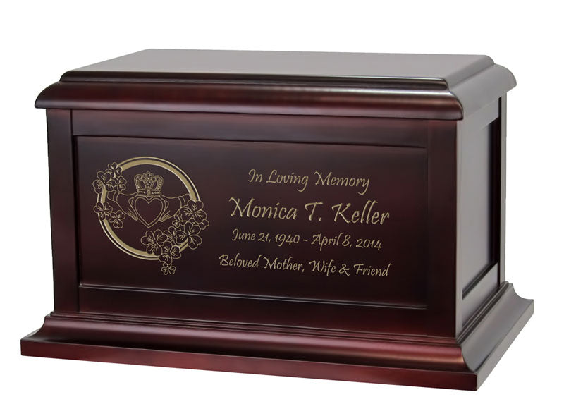 Claddagh & Shamrocks Cremation Urn