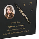Clarinet Wood Adult Cremation Urn - Miniature Clarinet - Photo Option