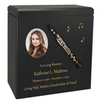 Clarinet Wood Adult Cremation Urn - Miniature Clarinet - Photo Option