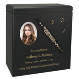 Clarinet Wood Adult Cremation Urn - Miniature Clarinet - Photo Option