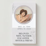 Double Photo Memorial Cards - Funeral  Cards - Celebration of Life Cards