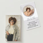 Double Photo Memorial Cards - Funeral  Cards - Celebration of Life Cards