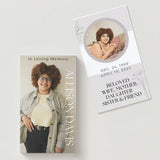 Double Photo Memorial Cards - Funeral  Cards - Celebration of Life Cards