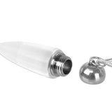 Clear Crystal Cremation Jewelry Urn Open
