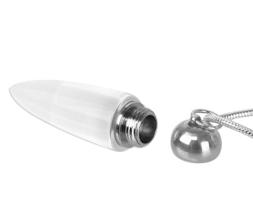 Clear Crystal Cremation Jewelry Urn Open