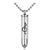 Clef Note Bullet Pendant Urn - Love Charms Option