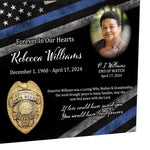 Police or Private Detective Cremation Urn - Thin Blue Line