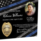 Police or Private Detective Cremation Urn - Thin Blue Line