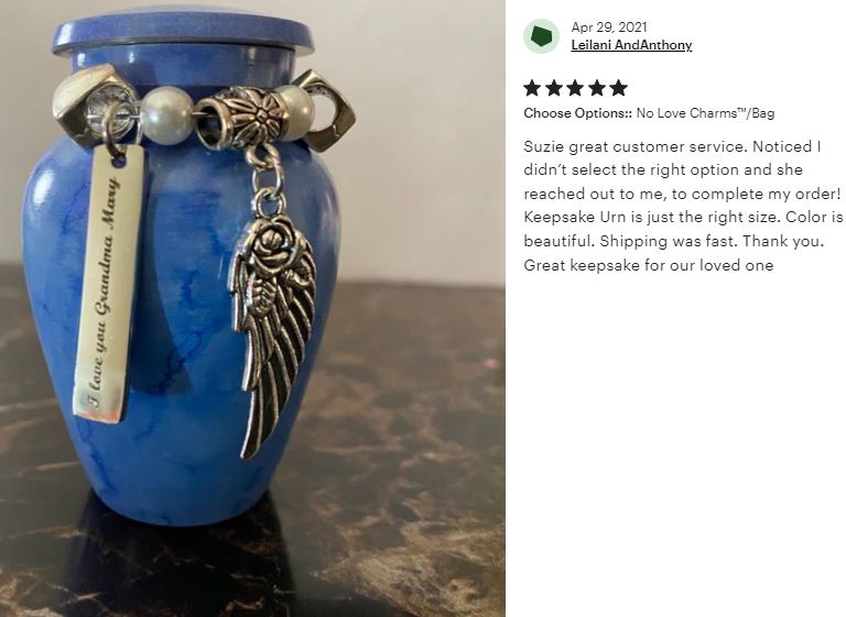 Angel in the Clouds Mini Urn - Love Charms™ Option