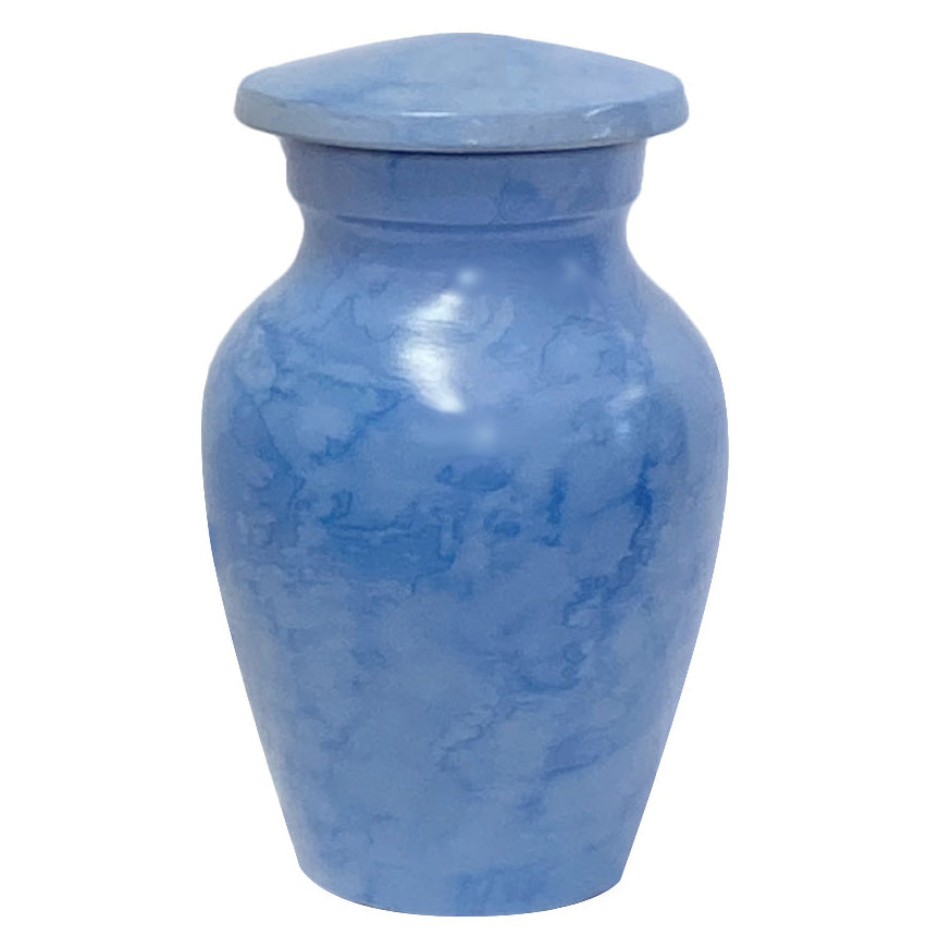 In Loving Memory Heart Blue Sky Keepsake Urn - Love Charms® Option