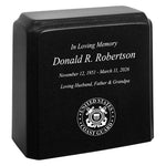 United States Coast Guard Cultured Marble Niche Cremation Urn - 12 Color Choices - Vault Option