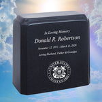 United States Coast Guard Cultured Marble Niche Cremation Urn - 12 Color Choices - Vault Option