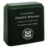 United States Coast Guard Cultured Marble Niche Cremation Urn - 12 Color Choices - Vault Option