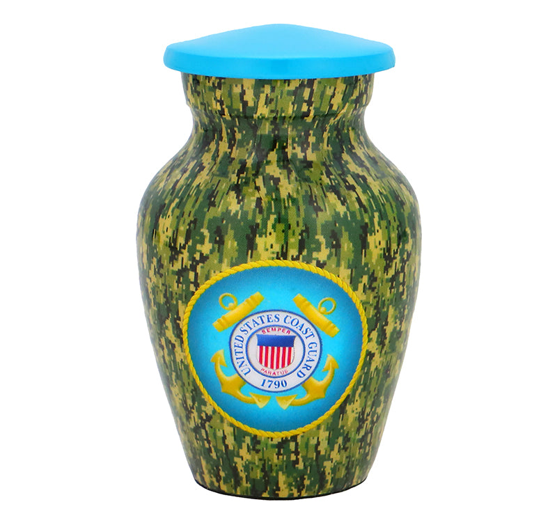 US Coast Guard Camouflage Mini Urn - Love Charms® Option