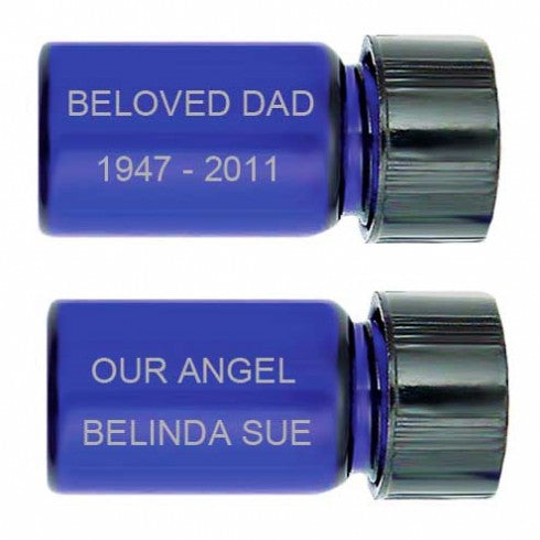 Personalized Angel Wings Cobalt Necklace Urn 