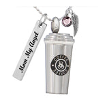 Coffee Cup Cremation Jewelry Urn - Love Charms™ Option 