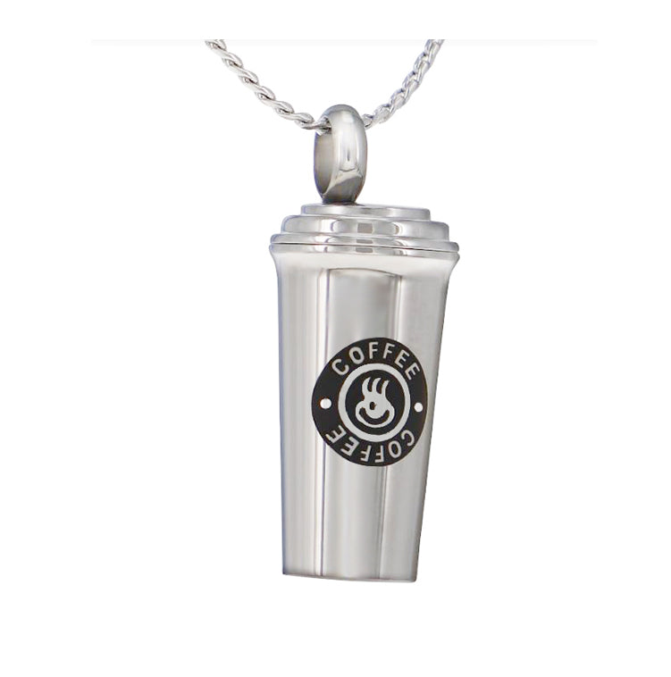 Coffee Cup Cremation Jewelry Urn - Love Charms™ Option 