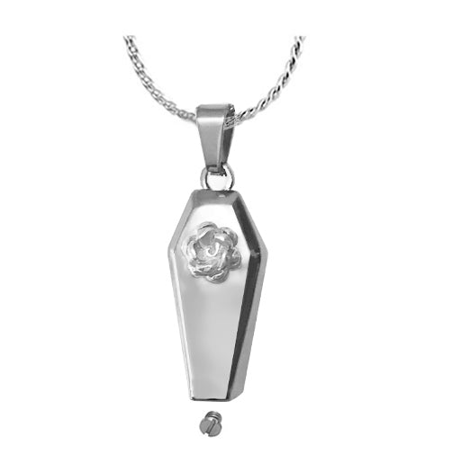 Rose Coffin Ash Pendant Urn - Love Charms™ Option