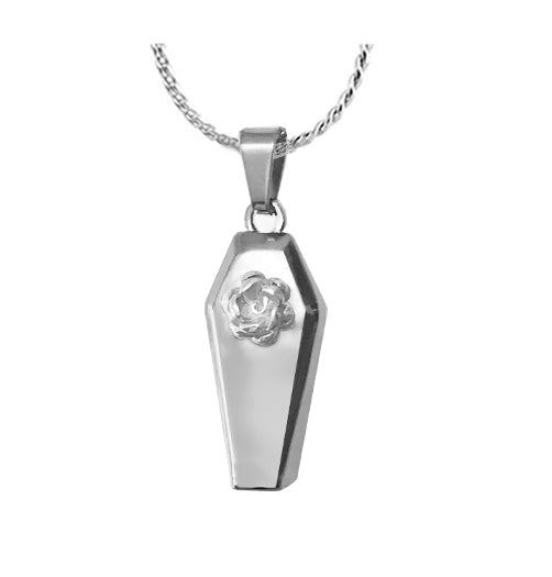 Rose Coffin Ash Pendant Urn - Love Charms™ Option