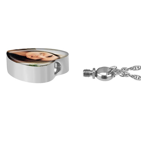 Color Photo Pendant Heart Urn - Love Charms Option