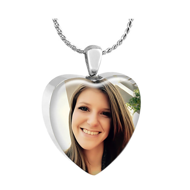 Color Photo Pendant Heart Jewelry Urn - Love Charms® Option 