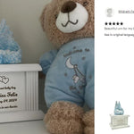 New Born Infant Blue Angel Column Urn  - Baby Boy Urn For Infants