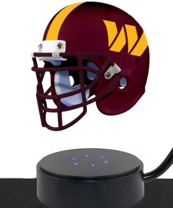 Football Adult or Medium Cremation Urn & Washington Commanders Hover Helmet Décor - Free Engraving