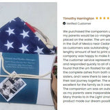 Fisherman Peaceful Pillow® Companion Water Burial Urn - Biodegradable Burial At Sea For Two Urn - Wide River Urn