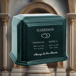 Cultured Marble Companion Cremation Urn - Loving Parents Urn - 12 Color Choices - Vault Option