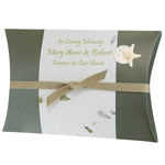Sea Shell Starfish Fern Peaceful Pillow® Water Burial Cremation Urn - Biodegradable Water Burial At Sea Urn