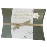 Sea Shell Starfish Fern Peaceful Pillow® Water Burial Cremation Urn - Biodegradable Water Burial At Sea Urn