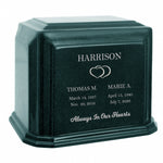 Cultured Marble Companion Cremation Urn - Loving Parents Urn - 12 Color Choices - Vault Option