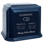 Cultured Marble Companion Cremation Urn - Loving Parents Urn - 12 Color Choices - Vault Option