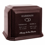 Cultured Marble Companion Cremation Urn - Loving Parents Urn - 12 Color Choices - Vault Option