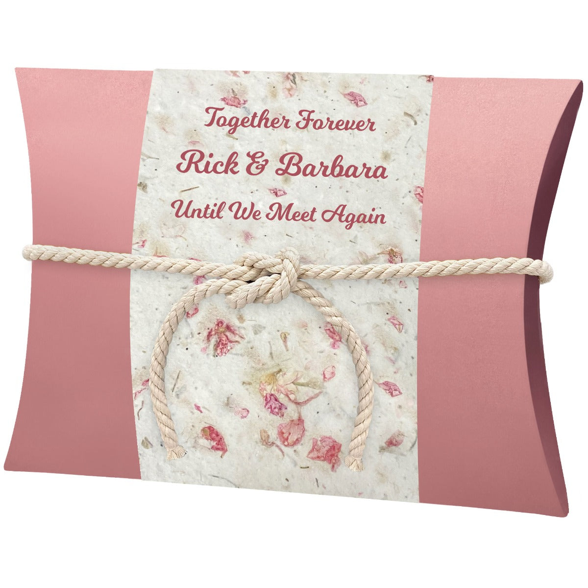 Pink Petals Peaceful Pillow® Water Burial Cremation Urn - Biodegradable Water Burial At Sea Urn