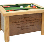 Pool Table & Billiards Companion Cremation Urn  - Hand Made USA Gaming Table Urn