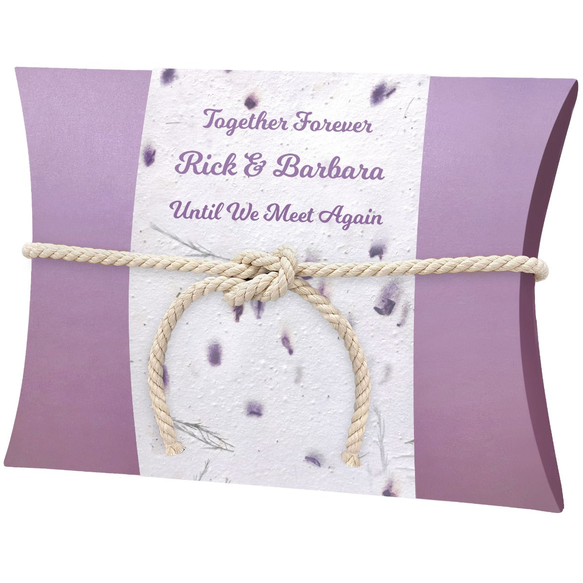 Purple Petals Peaceful Pillow® Water Burial Cremation Urn - Biodegradable Water Burial At Sea Urn - Wide River Urn