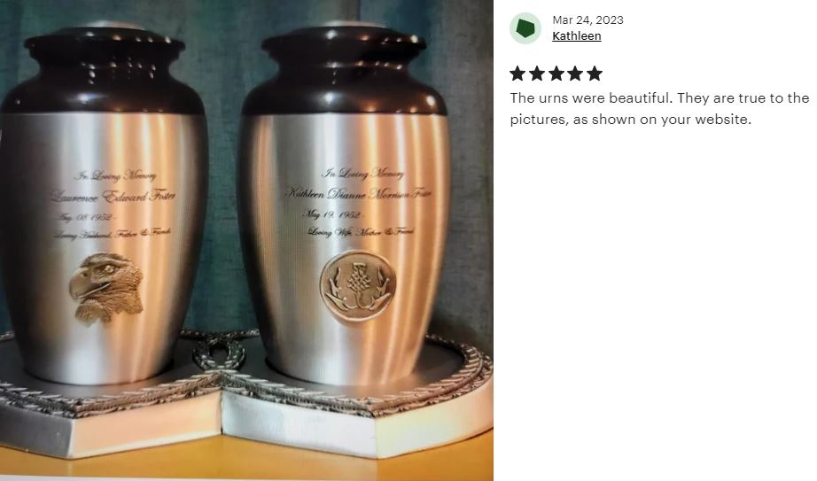 Pewter Medallion Companion Urns 18 Medallion Choices Heart Base Urns for Mom And Dad