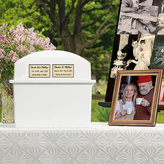 Assured Double Urn Vault - Grey or White