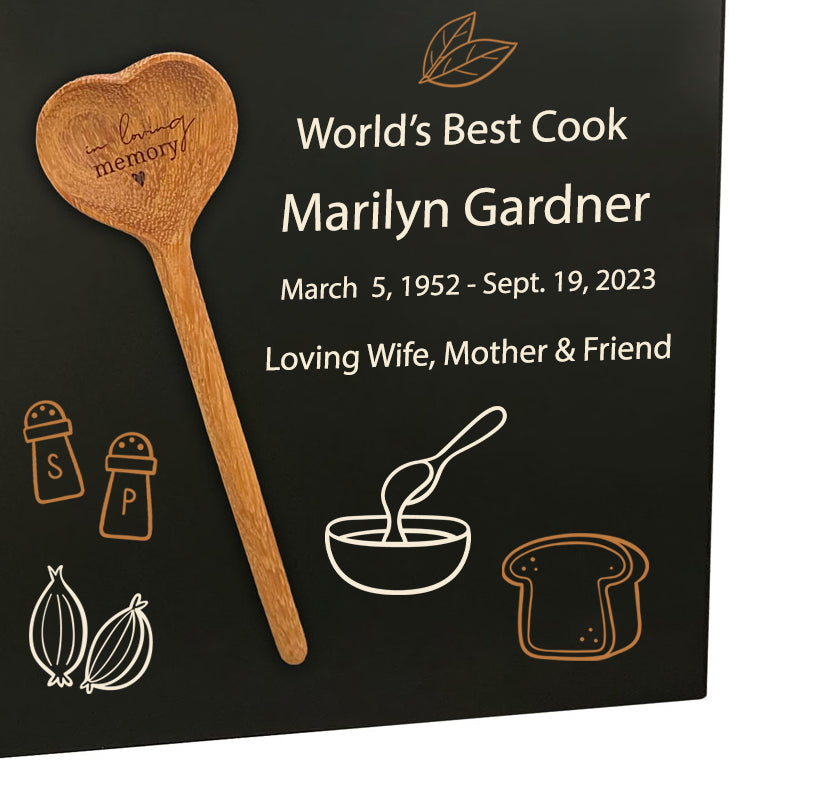 Loving Spoon Best Cooks Wood Cremation Urn - Chief Cremation Urn