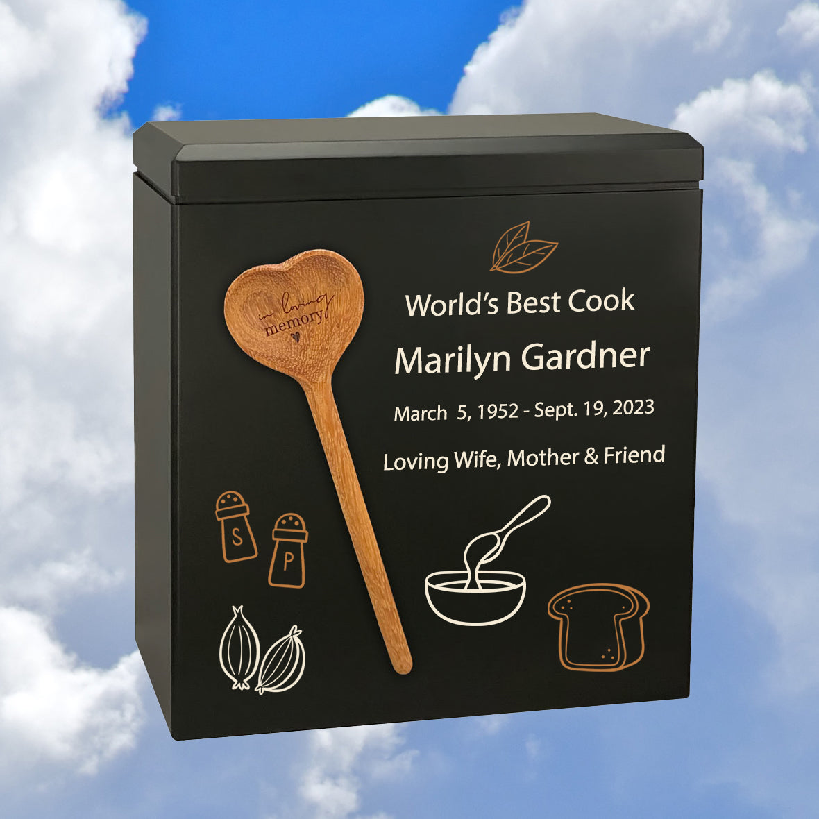 Loving Spoon Best Cooks Wood Cremation Urn - Chief Cremation Urn