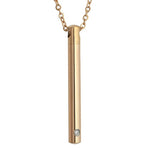 Copper Slender Cylinder Cremation Jewelry Urn - Love Charms Option