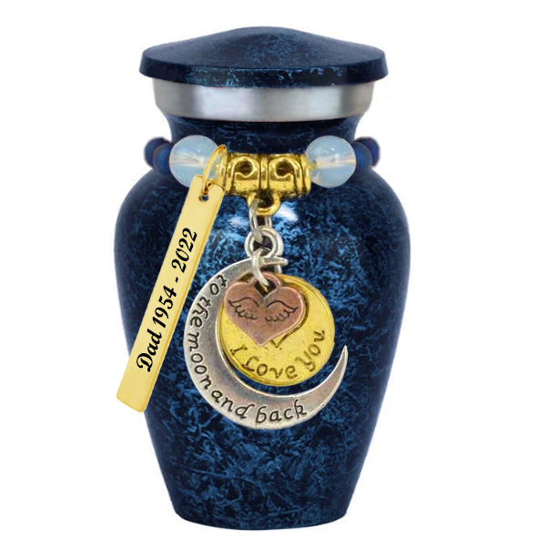 Love You to the Moon & Back Mini Urn - Love Charms™ Option