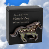 Owl, Wolf, Eagle, Dragon, Ocean, Horses, Bear, Whale Wood Art Cremation Adult Urn - Handmade Adult Wood Urns