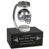 Football Adult or Medium Cremation Urn & Dallas Cowboys Hover Helmet Décor - Free Engraving